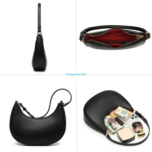 Barabum Retro Classic Clutch Shoulder Tote HandBag with Zipper Closure for Women