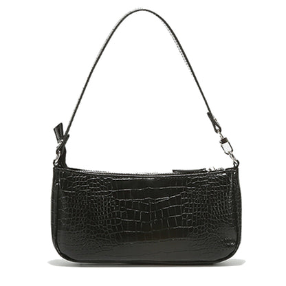 Barabum Retro Classic Crocodile Pattern Shoulder Bag with Zipper Closure