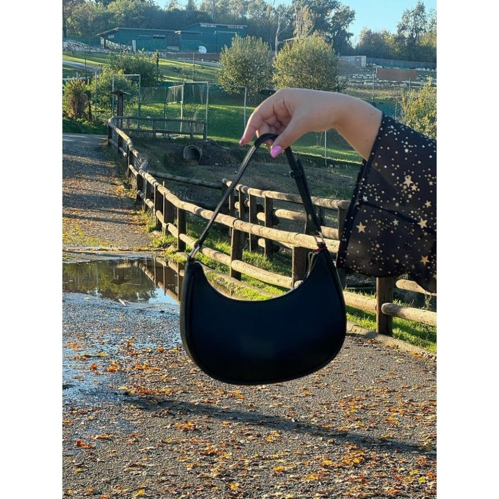 Barabum Shoulder Bag with Detachable Long Strap,Hobo Handbags Top Handle Vegan Leather Going Out Underarm Bag