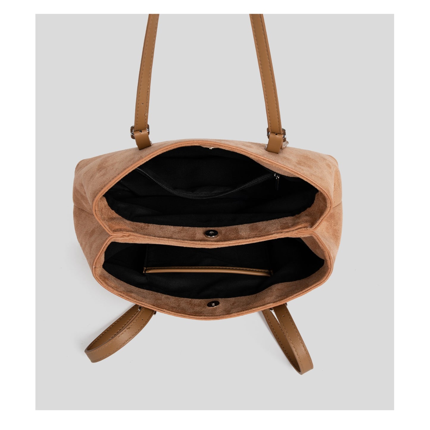 Barabum New Suede Shoulder Bag,Large Capacity Retro Underarm Tote Bag for Women