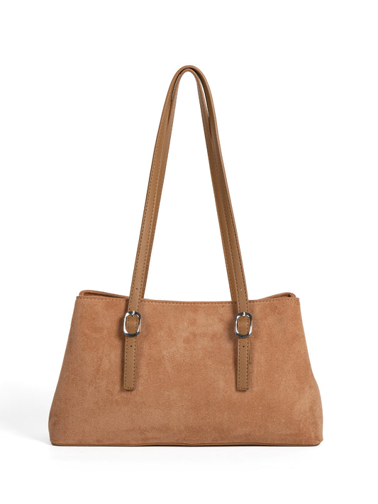 Barabum New Suede Shoulder Bag,Large Capacity Retro Underarm Tote Bag for Women