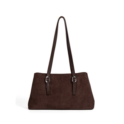 Barabum New Suede Shoulder Bag,Large Capacity Retro Underarm Tote Bag for Women